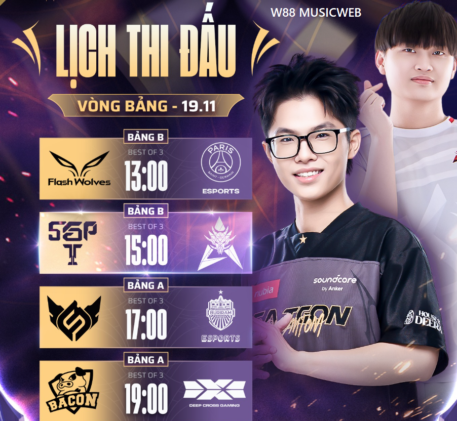 Lịch thi đấu AIC 2025 19/11